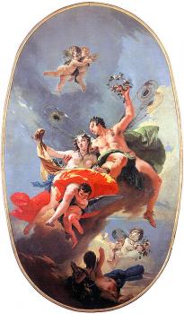Giovanni Battista Tiepolo : The Triumph of Zephyr and Flora